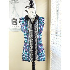 Valerie Stevens Women size Medium Sleeveles 2 Pieces Shark Hem tunic